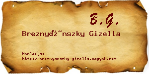 Breznyánszky Gizella névjegykártya